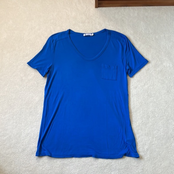 Cobalt Blue Vneck Alexander Wang Tee - Picture 2 of 9